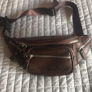Brown leather fanny pack...new, never worn.